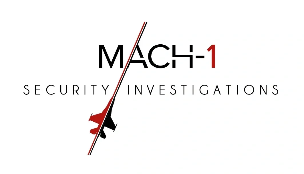 A logo of mach-1 security investigations